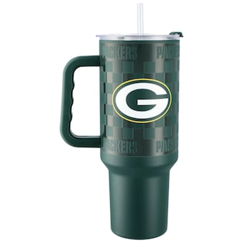 Green Bay Packers 40oz. Checkered Stainless Steel Tumbler