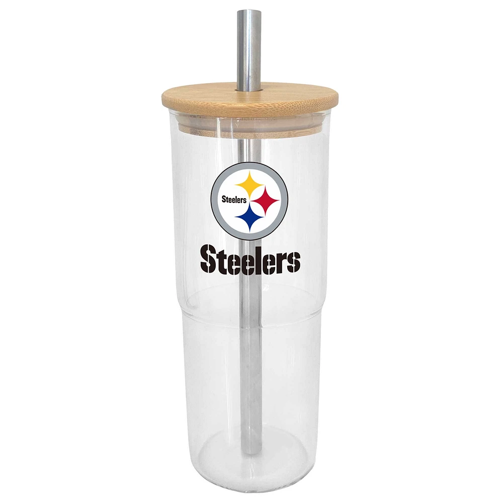 Pittsburgh Steelers 24oz. Glass Tumbler