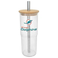 Miami Dolphins 24oz. Glass Tumbler