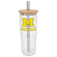 Michigan Wolverines 24oz. Glass Tumbler