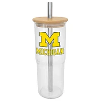 Michigan Wolverines 24oz. Glass Tumbler