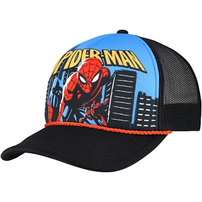 Men's  Black Spider-Man Big Front Adjustable Trucker Hat