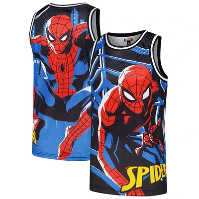 Men's  Black Spider-Man Big Print Mesh Jersey