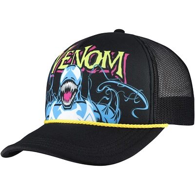 Men's  Black Venom Big Front Adjustable Trucker Hat
