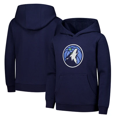 Youth Navy Minnesota Timberwolves Primary Logo Pullover Hoodie