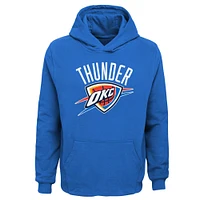 Youth Blue Oklahoma City Thunder Primary Logo Pullover Hoodie