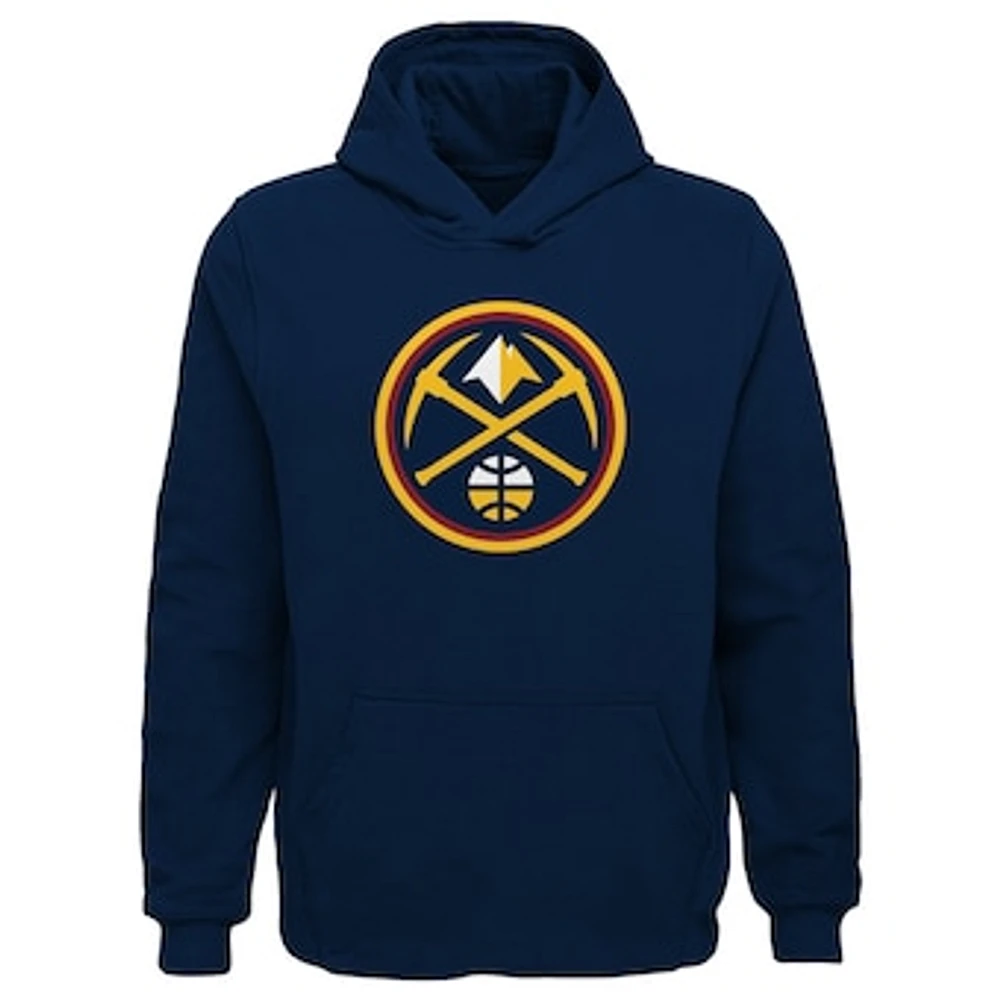 Youth Navy Denver Nuggets Primary Logo Pullover Hoodie