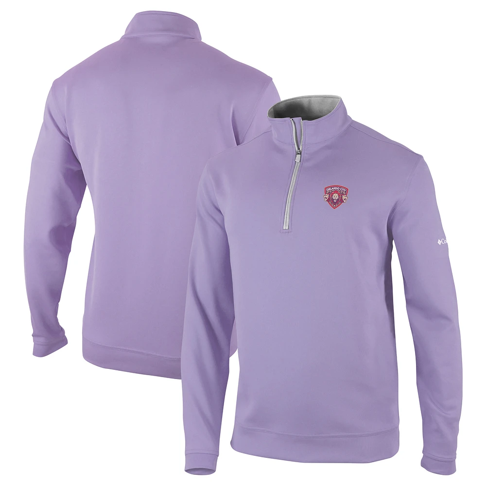 Men's Columbia Purple Orlando City SC Wickham Hills Omni-Wick Quarter-Zip Jacket