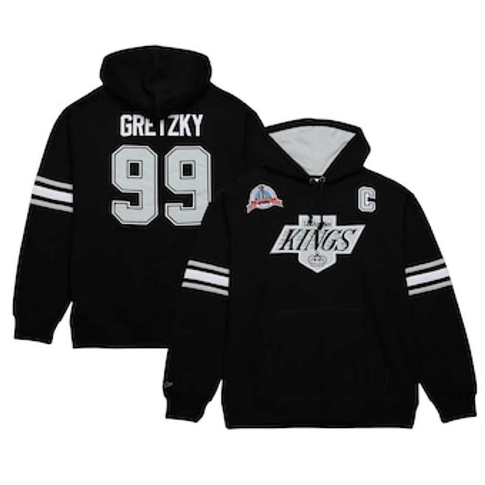 Men's Mitchell & Ness Wayne Gretzky Black Los Angeles Kings 1993 Name & Number Premium Pullover Hoodie