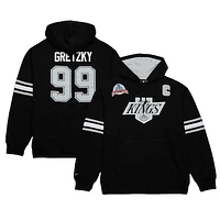 Men's Mitchell & Ness Wayne Gretzky Black Los Angeles Kings 1993 Name & Number Premium Pullover Hoodie