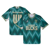 Men's Authmade x NBA Green Milwaukee Bucks Soccer Kit Fashion Jersey