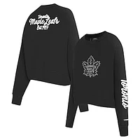 Men's Pro Standard  Black Toronto Maple Leafs Paint the City Pullover Sweatshirt