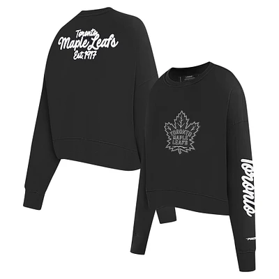 Men's Pro Standard  Black Toronto Maple Leafs Paint the City Pullover Sweatshirt