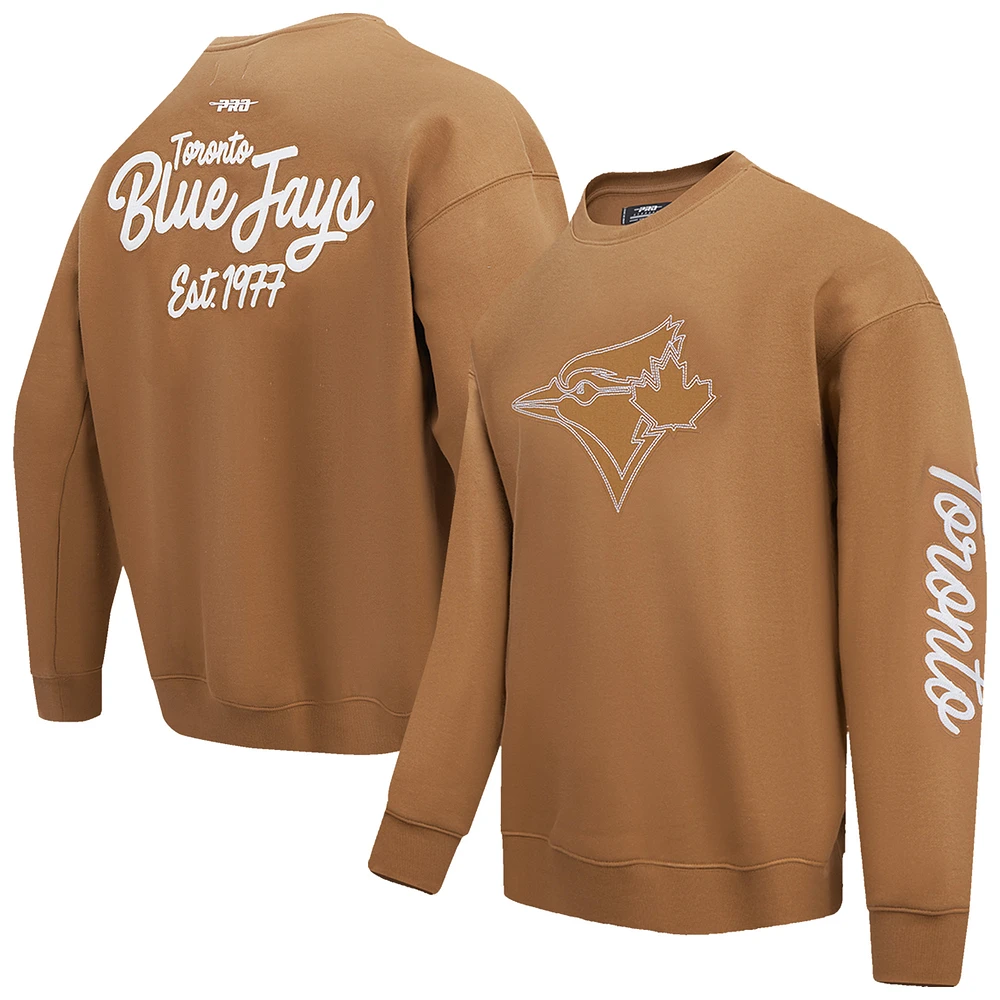 Men's Pro Standard Brown Toronto Blue Jays Paint the City Pullover Sweatshirt