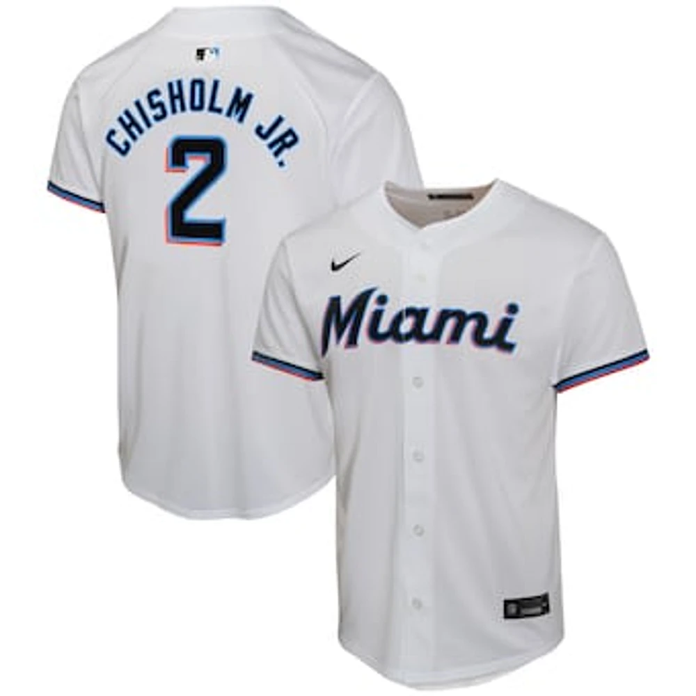 Youth Nike Jazz Chisholm Jr. White Miami Marlins Home Game Player Jersey