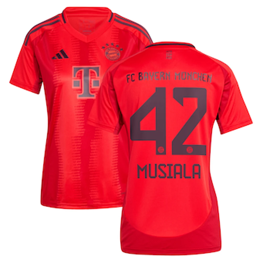 Women's adidas Jamal Musiala Red Bayern Munich 2024/25 Home Replica Player Jersey