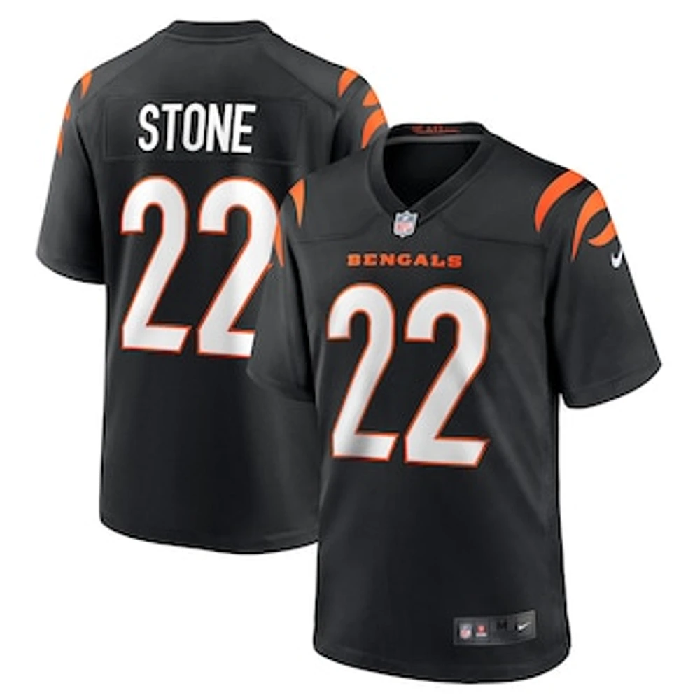 Men's Nike Geno Stone  Black Cincinnati Bengals Game Jersey