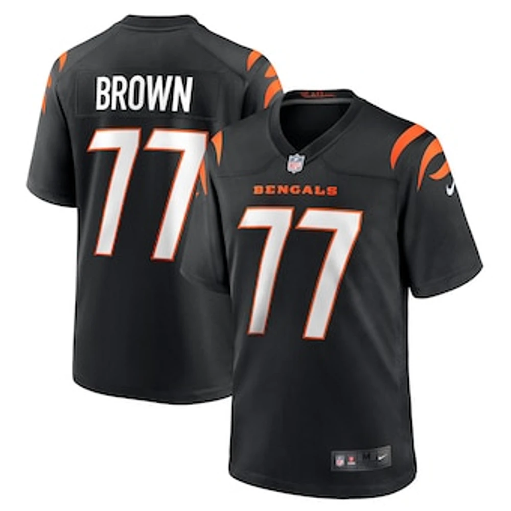 Men's Nike Trent Brown  Black Cincinnati Bengals Game Jersey