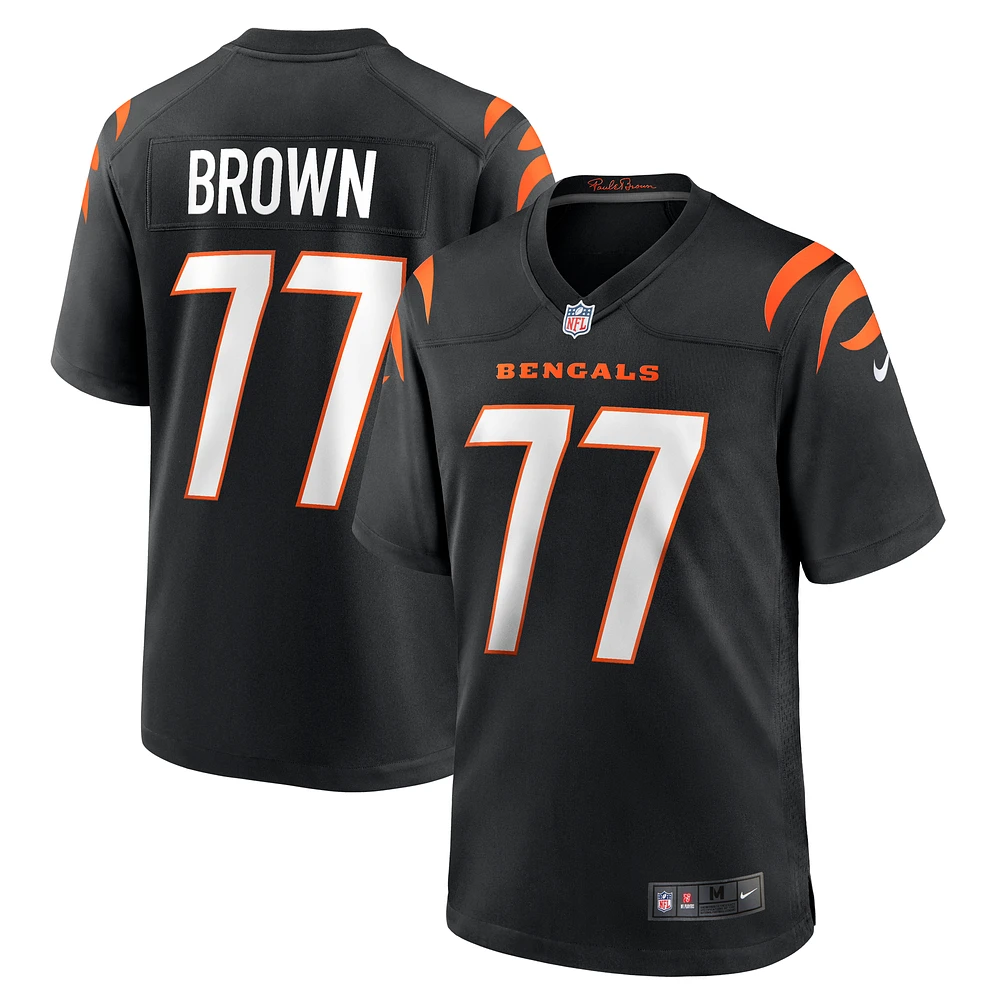 Men's Nike Trent Brown  Black Cincinnati Bengals Game Jersey