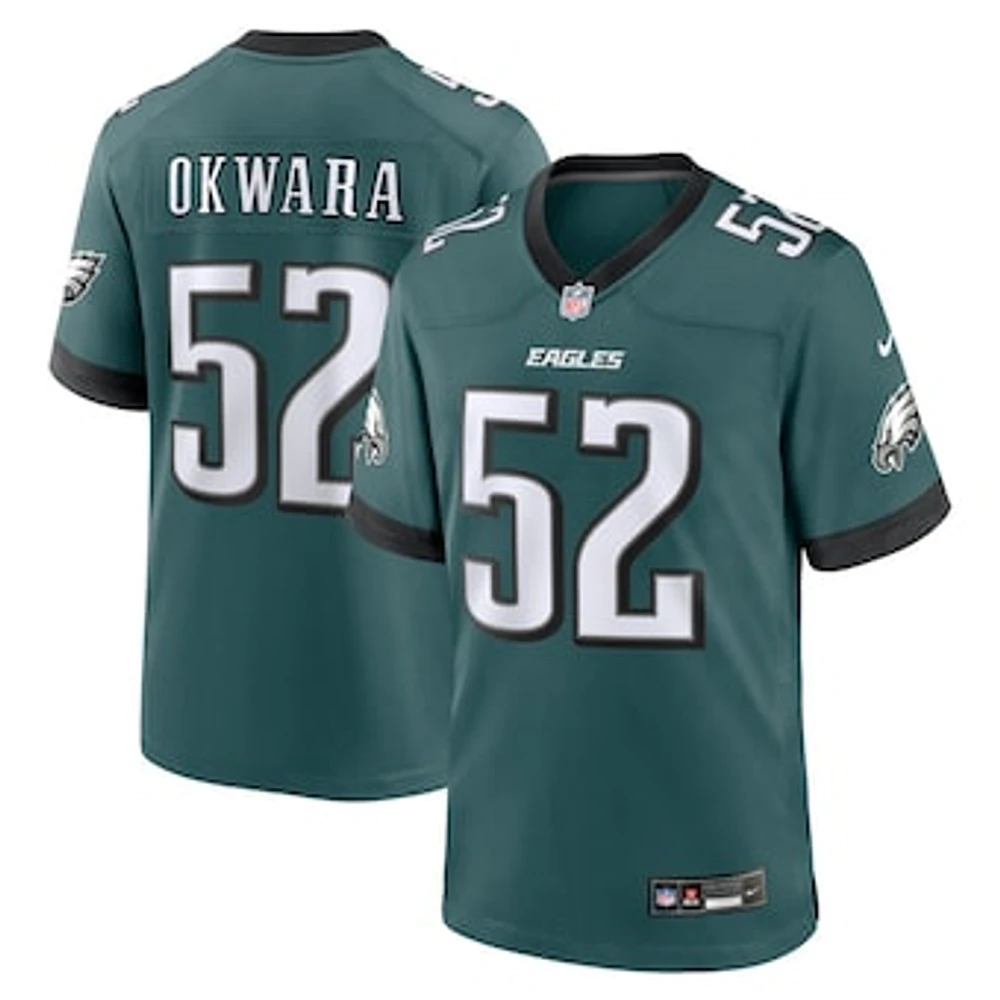 Men's Nike Julian Okwara Midnight Green Philadelphia Eagles Game Jersey