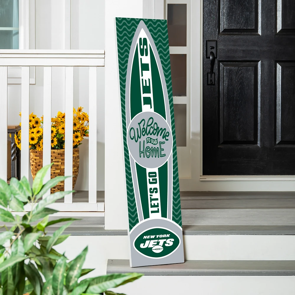 New York Jets 47" Surfboard Summer Porch Leaner Welcome Wall Sign
