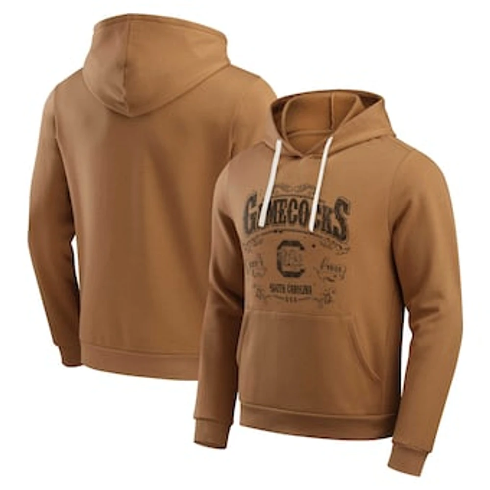 Men's Darius Rucker Collection by Fanatics Tan South Carolina Gamecocks Camp Fleece Tri-Blend Pullover Hoodie