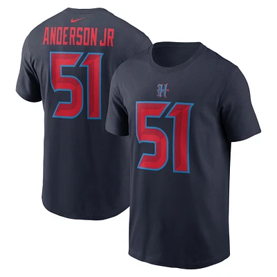 Men's Nike Will Anderson Jr. Navy Houston Texans Name & Number T-Shirt