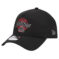 Men's New Era Black Philadelphia Phillies Tonal Pop 9FORTY A-Frame Adjustable Hat