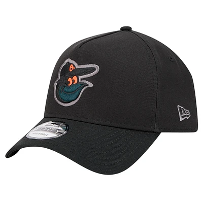 Men's New Era Black Baltimore Orioles Tonal Pop 9FORTY A-Frame Adjustable Hat