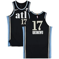 Onyeka Okongwu Atlanta Hawks Game-Used #17 Black City Edition Nike Jersey vs. Los Angeles Lakers on January 30, 2024 - Size 50+4