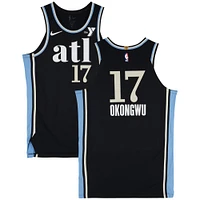 Onyeka Okongwu Atlanta Hawks Game-Used #17 Black City Edition Nike Jersey vs. Los Angeles Lakers on January 30, 2024 - Size 50+4