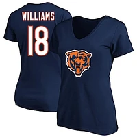 Women's Fanatics Caleb Williams Navy Chicago Bears  Plus Name & Number T-Shirt