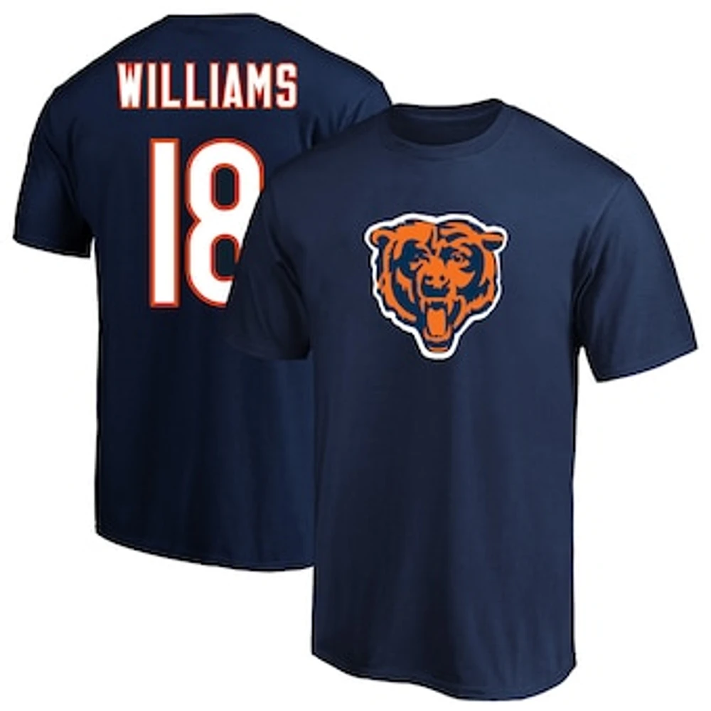 Men's Fanatics Caleb Williams Navy Chicago Bears  Big & Tall Name Number T-Shirt