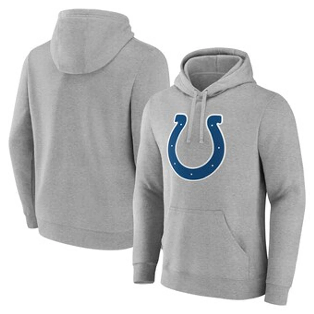 Men's Fanatics Heather Gray Indianapolis Colts Deliver Fleece Pullover Hoodie