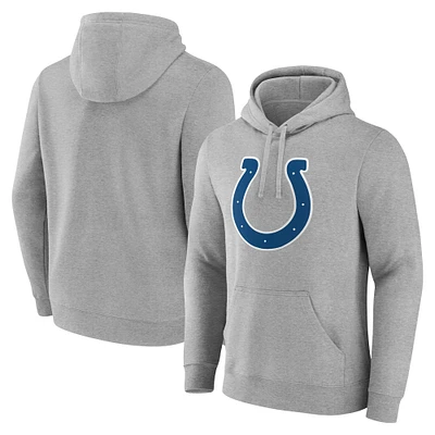 Men's Fanatics Heather Gray Indianapolis Colts Deliver Fleece Pullover Hoodie