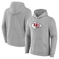 Men's Fanatics Heather Gray Kansas City Chiefs Deliver Fleece Pullover Hoodie