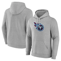 Men's Fanatics Heather Gray Tennessee Titans Deliver Fleece Pullover Hoodie