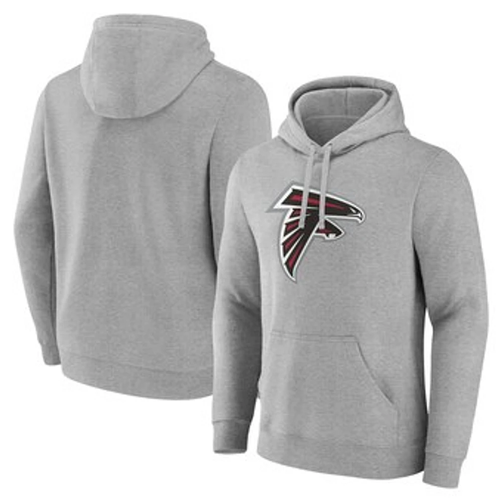 Men's Fanatics Heather Gray Atlanta Falcons Deliver Fleece Pullover Hoodie