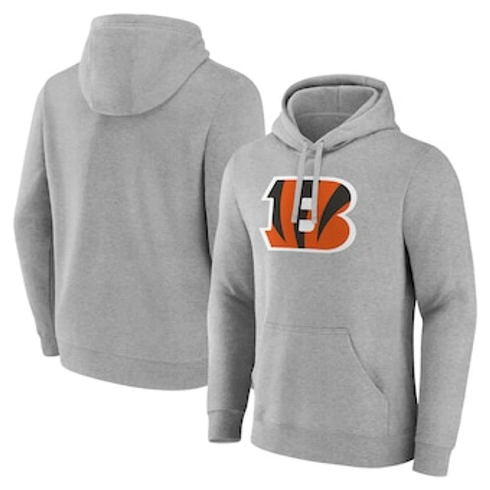 Men's Fanatics Heather Gray Cincinnati Bengals Deliver Fleece Pullover Hoodie