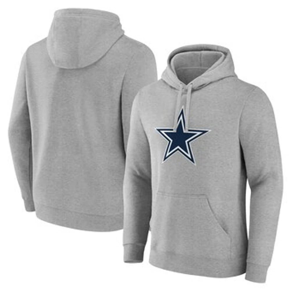 Men's Fanatics Heather Gray Dallas Cowboys Deliver Fleece Pullover Hoodie