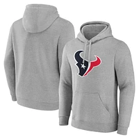 Men's Fanatics Heather Gray Houston Texans Deliver Fleece Pullover Hoodie