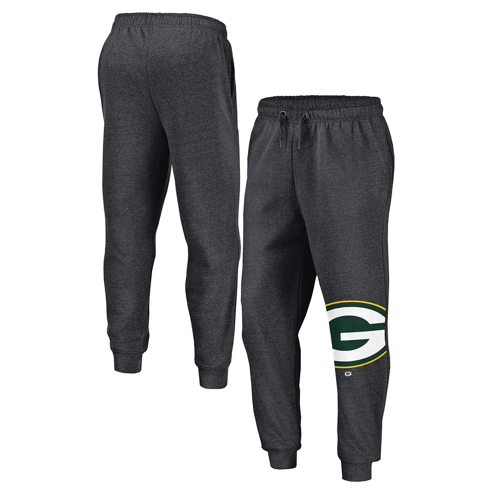 Men's Fanatics  Heather Charcoal Green Bay Packers Boost Fleece Joggers