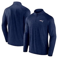 Men's Fanatics Navy New England Patriots Head-to-Head Raglan Quarter-Zip Jacket