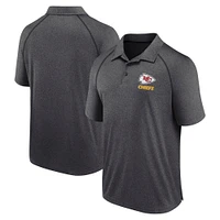 Men's Fanatics Heather Charcoal Kansas City Chiefs Making Waves Raglan Polo