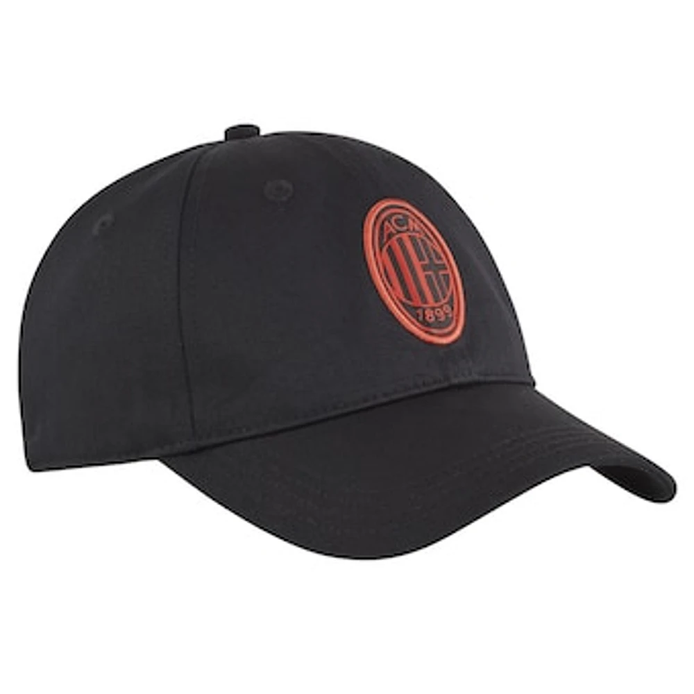 Unisex Puma Black AC Milan Essential Adjustable Hat