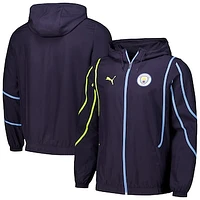 Men's Puma Navy Manchester City 2024/25 Pre-Match Anthem dryCELL Full-Zip Hoodie Jacket