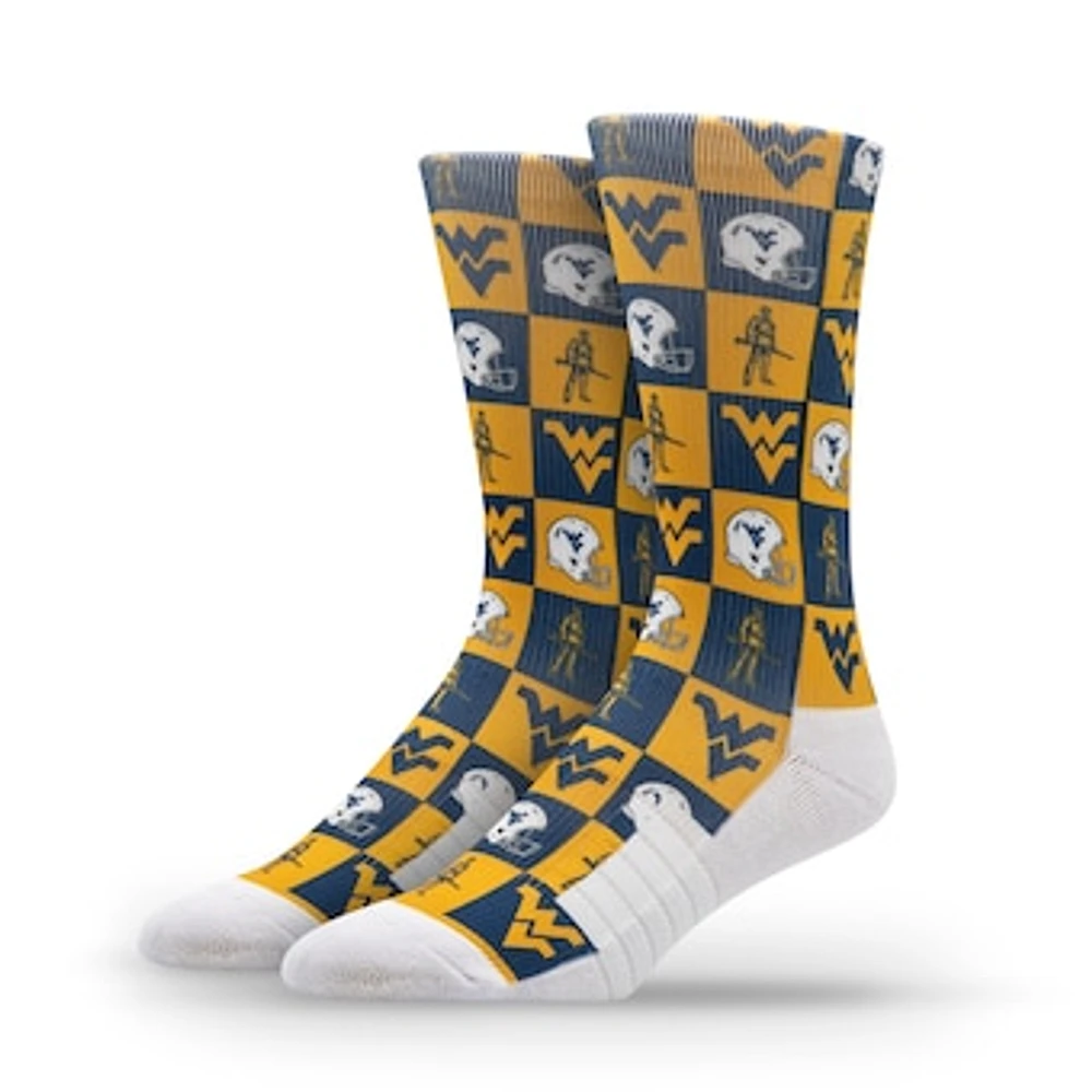 Unisex Strideline West Virginia Mountaineers Premium 70's Bedding Crew Socks