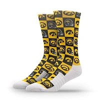 Unisex Strideline Iowa Hawkeyes Premium 70's Bedding Crew Socks