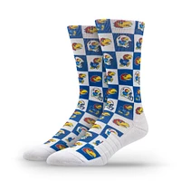 Unisex Strideline Kansas Jayhawks Premium 70's Bedding Crew Socks