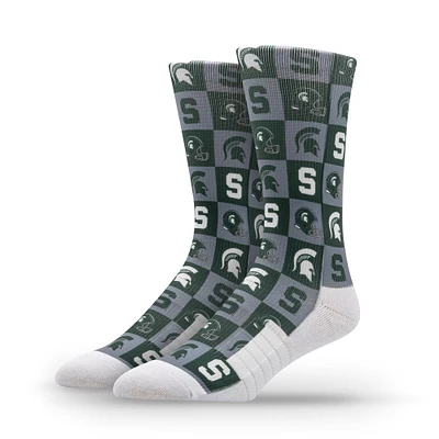 Unisex Strideline Michigan State Spartans Premium 70's Bedding Crew Socks